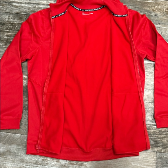 Under Armour Vibrant Red Storm Fleece Jacket Size Large - Picture 3 of 6